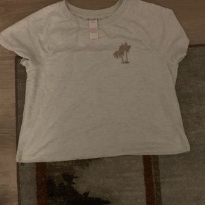 Pajama short sleeve crop top
